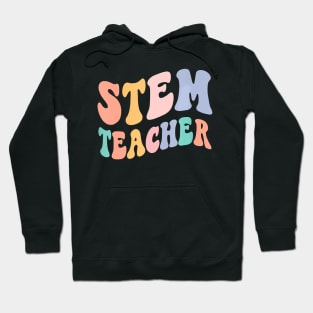 Back To School Teacher Squad Groovy Retro Stem Teacher Hoodie